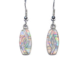 55SET - WHITE OPAL PENDANT AND EARRINGS SET