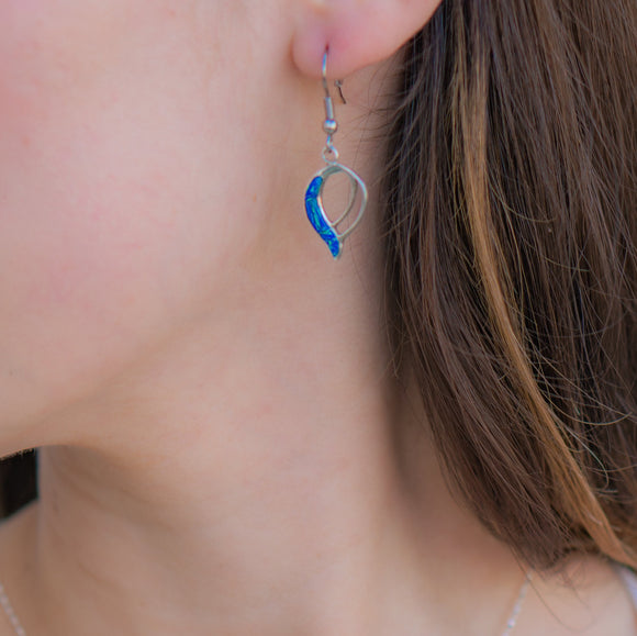 702ER Blue Opal Earrings