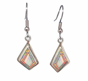 280ER - White Fire Opal Earrings