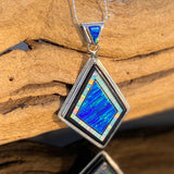 280L - Large Blue and White Opal Pendant