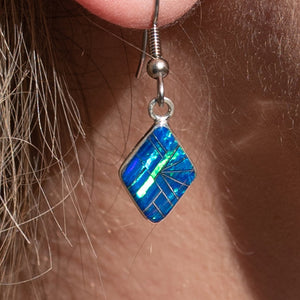 571ER  - BLUE OPAL EARRINGS