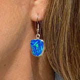 606ER Lg - BLUE OPAL EARRINGS