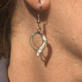 702SET - White Opal Pendant and Earrings Set