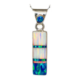 715PD - WHITE AND BLUE OPAL PENDANT