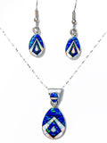761PD - BLUE AND WHITE OPAL PENDANT