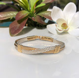 Bangle #6 -  GOLD AND SILVER WOVEN  BRACELET